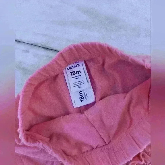 Carter's Baby Girls Pink Ruffle Shorts Bloomer Style Size 18 Months - Picture 3 of 5